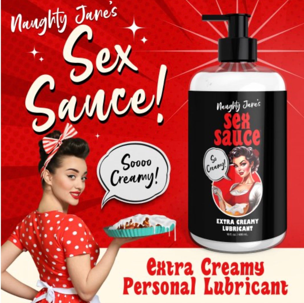 Naughty Jane's Sex Sauce Extra Creamy Lubricant - 16oz